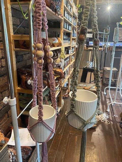 Private Class 4+: Macrame Pot Holder and Sip Workshop