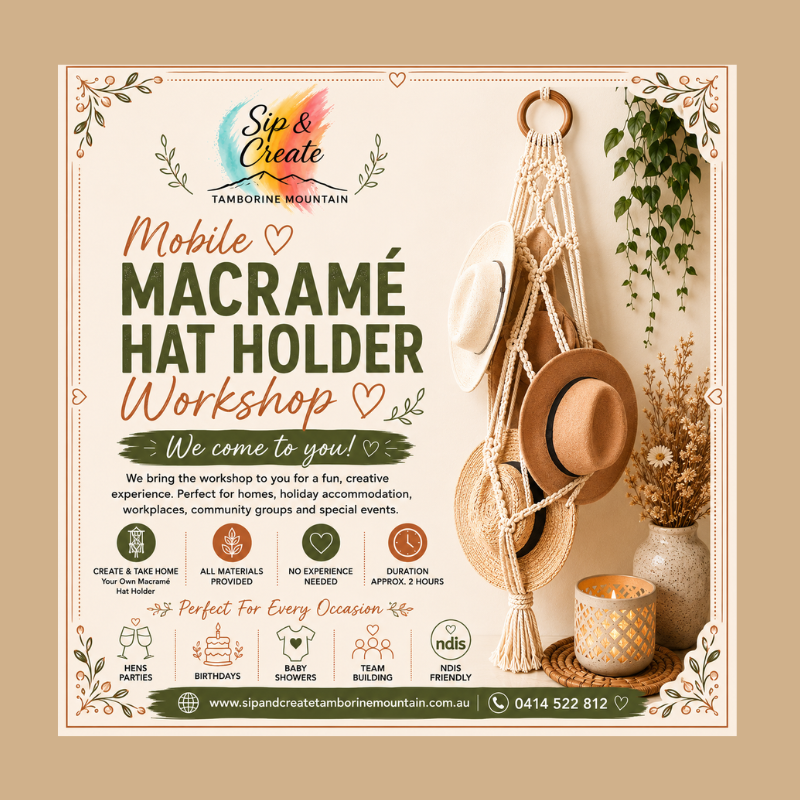 Private Mobile Macramé Hat Hanger Workshop