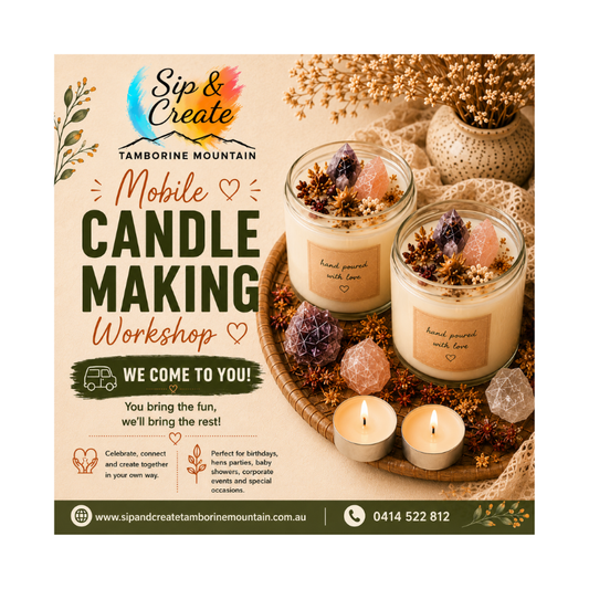 Private Mobile Class: Soy Candle Making Crystals & Botanicals