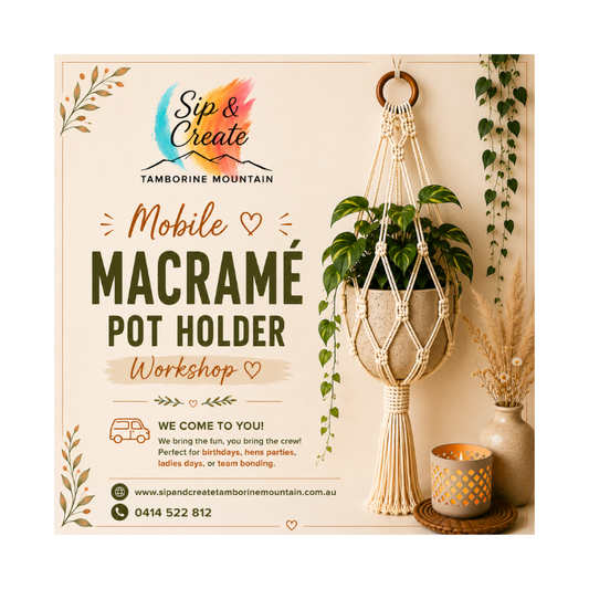 Private Mobile Class: Macrame Pot Holder Workshop