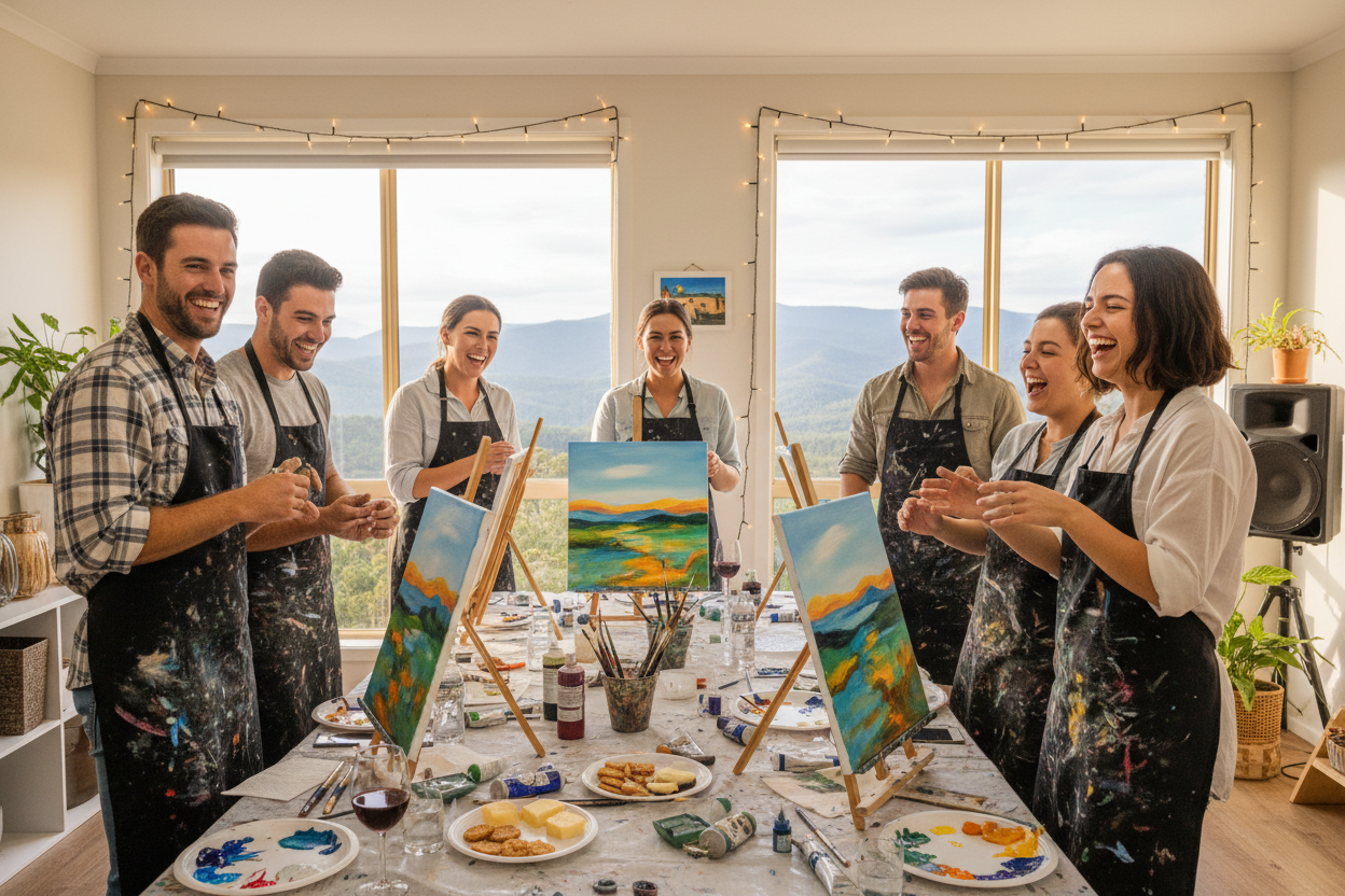 Group painting class